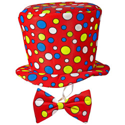 Klaunský klobouk a motýlek dětský